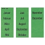 Leitz 1530 Inhaltsschild Monatsnamen, selbstklebend, 120 Stück, grün