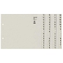 Leitz 1304 Registerserie - A-Z, Papier, A4 Überbreite, für 4 Ordner, grau