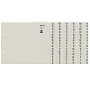 Leitz 1312 Registerserie - A-Z, Papier, A4 Überbreite, für 12 Ordner, grau