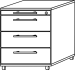 Rollcontainer m.Schloss ahorn