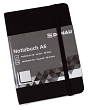 DONAU Notizbuch - A6, kariert, 192 Seiten, schwarz