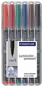 Staedtler 313 WP6 Folienschreiber permanent sortiert VE6