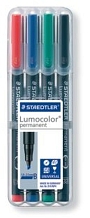 Staedtler® Feinschreiber Universalstift Lumocolor® permanent,B,Box mit 4 Farben