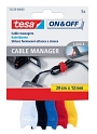 Tesa® On & Off Cable Manager - 12 mm x 20 cm, 5 Stück sortiert, small