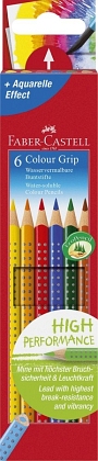 FABER-CASTELL Buntstift Colour GRIP - 6 Farben, Kartonetui