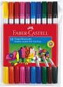 Faber Castell 151110 Fasermaler Zweispitz 10St sortiert