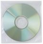 Q-Connect CD/DVD-Hüllen - Ungelocht, transparent, Packung mit 50 Stück