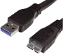 MediaRange USB Kabel f. Smartphones/Tablets -USB 3.0 A auf USB Micro B -1m sw
