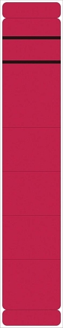 Neutral Ordner Rückenschilder - schmal/lang, 190 Stück, rot