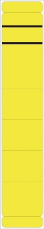 Neutral Ordner Rückenschilder - schmal/kurz, 190 Stück, gelb