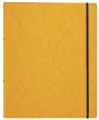 Pagna® Ringbuch Pressspan - A4, 7-Ring, Ring-Ø 196mm, Gummizug, gelb