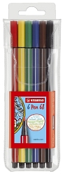 Stabilo® Fasermaler Pen 68 - Etui, 6 Farben