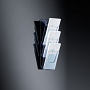 Sigel Modisch Wand-Prospekthalter acrylic, mit 3 Fächern, glasklar, für DL