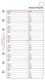 Chronoplan Ersatzadressblätter - Midi, 196 Blatt