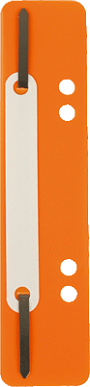 Q-Connect Heftstreifen Kunststoff,kurz -Deckleiste aus Kunststoff,orange,75 Stk.