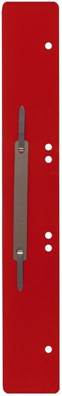 Q-Connect Heftstreifen aus Kunststoff, lang - rot, 75 Stück