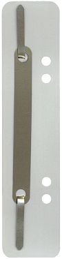 Q-Connect Heftstreifen Kunststoff, kurz - Deckleiste aus Metall, grau, 75 Stück