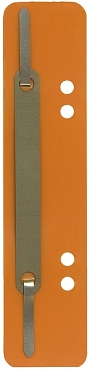 Q-Connect Heftstreifen Kunststoff, kurz -Deckleiste aus Metall, orange, 75 Stück
