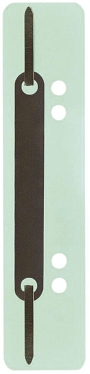 Q-Connect Heftstreifen Kunststoff,kurz -Deckleiste aus Metall,hellgrün,75 Stück