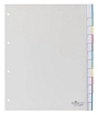 Durable Register, Hartfolie, blanko, transparent, DIN A4, Überbreite, 10 Blatt