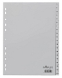 Durable Zahlenregister - PP, 1 - 20, grau, A4, 20 Blatt