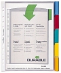 Durable Hüllenregister - Folie, blanko, transparent, A4, 5 Blatt