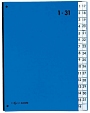 Pagna® Pultordner Color-Einband - Tabe 1 - 31, 32 Fächer, blau