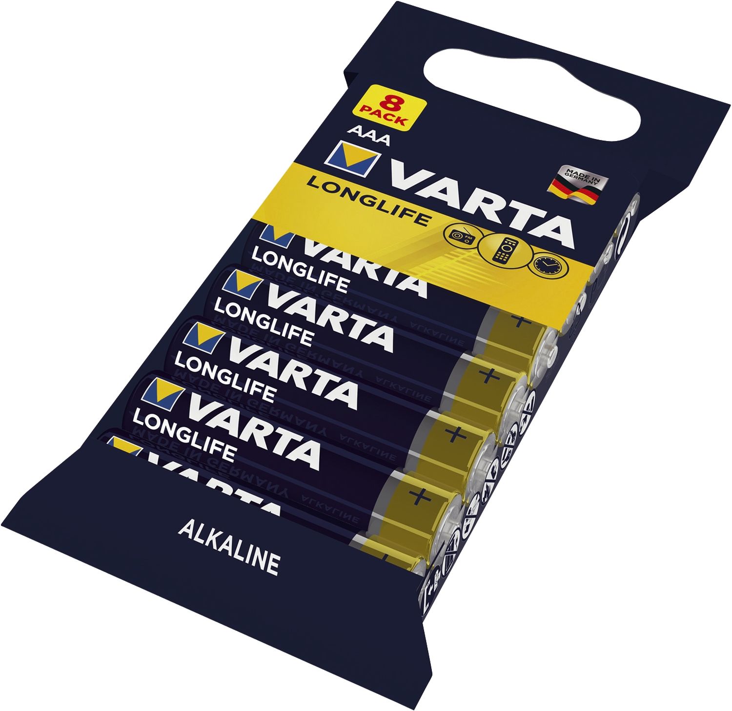 VARTA Batterien Longlife 8-er Pack - Micro/LR03/AAA, 1,5 V