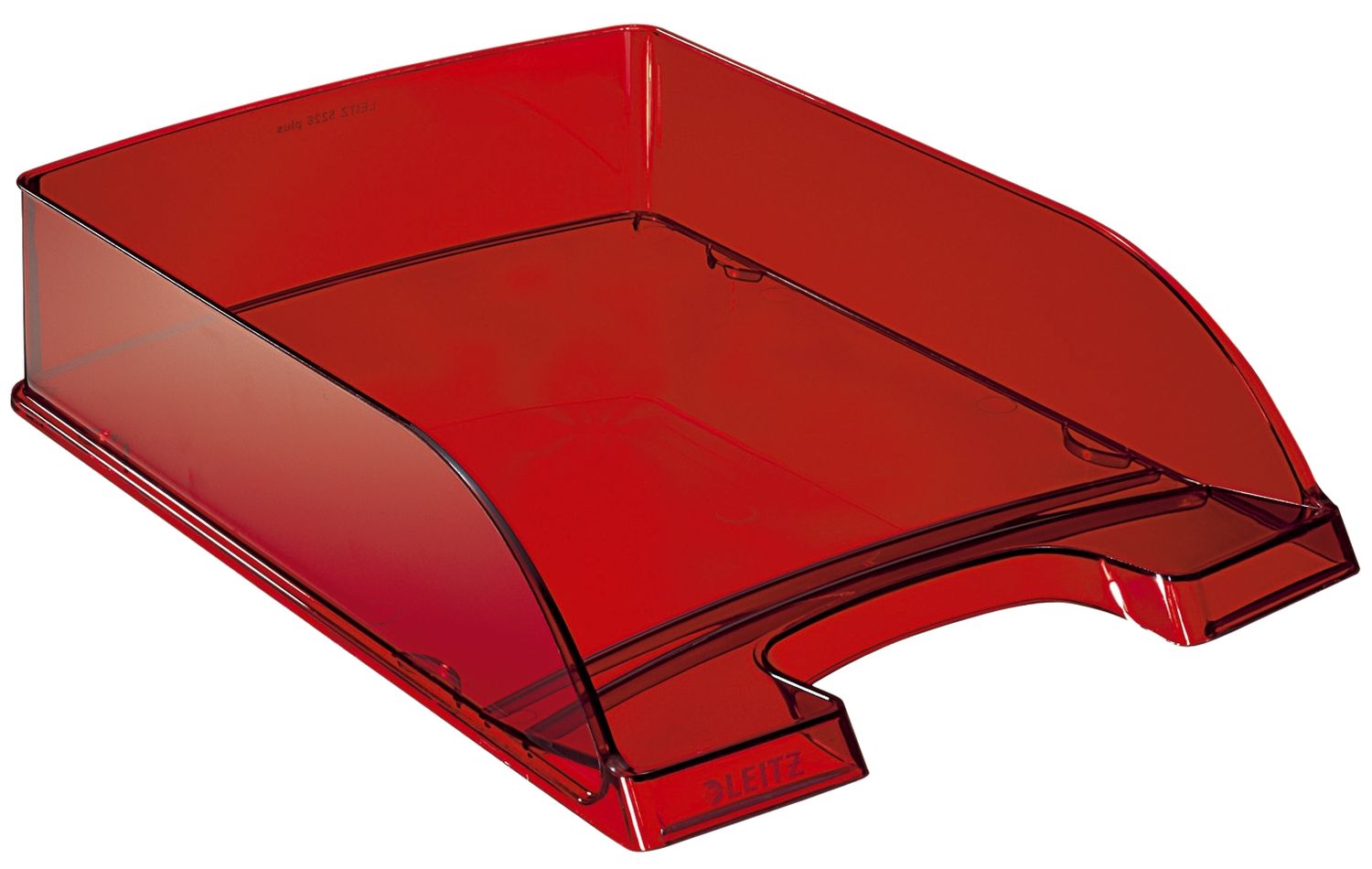 Leitz 5226 Briefkorb Plus rot-transparent, A4, Polystyrol,