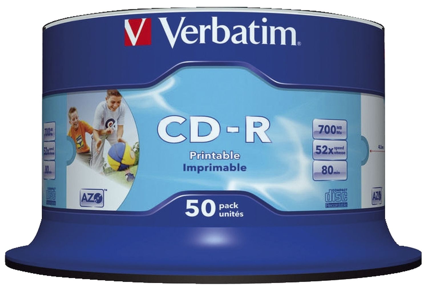 Verbatim CD-R Rohling 80min/43438 52x Inh.50 CD auf Spindel