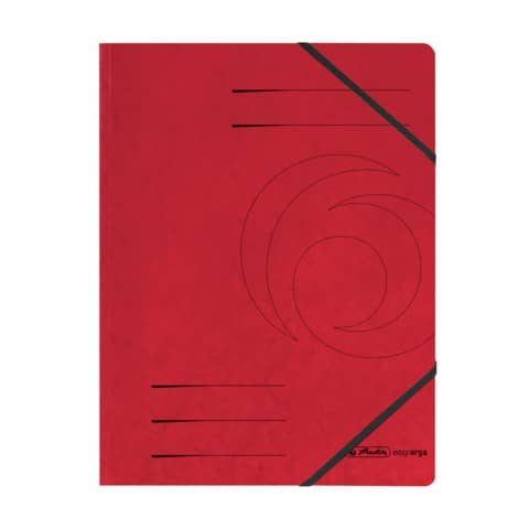 Herlitz Eckspanner easyorga, A4, Colorspan-Karton 355 g/m², rot