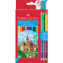 FABER CASTELL 110312 Farbstifte ECO 12+3 Bicolor sortiert