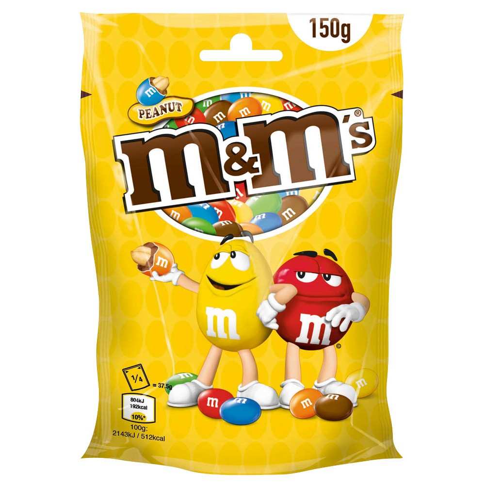 Schokolinsen m&m's Peanuts Erdnüsse 150g