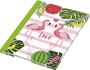 Notizbuch Flamingo grün VE4