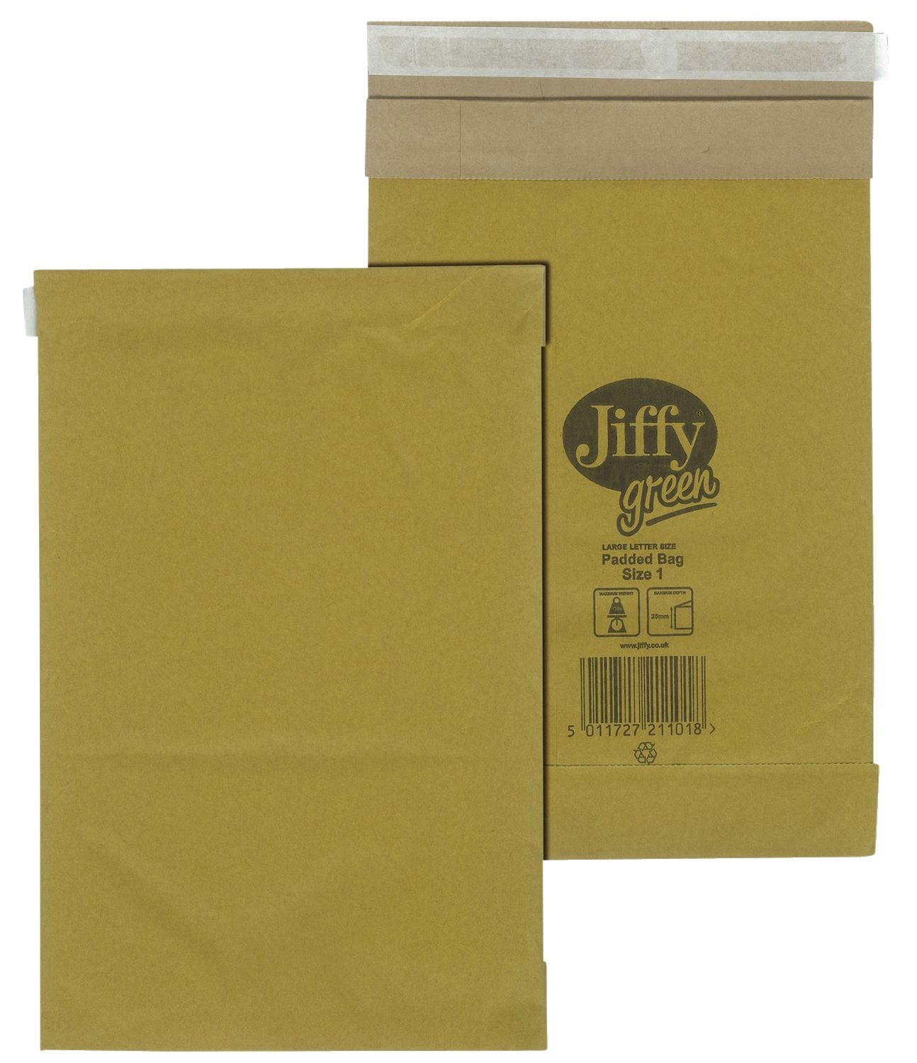 Jiffy 30001311 Papierpolstertasche Größe 1 180x280mm braun VE10