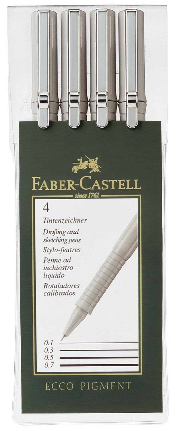 Faber-Castell Pigmentliner Ecco 4ST