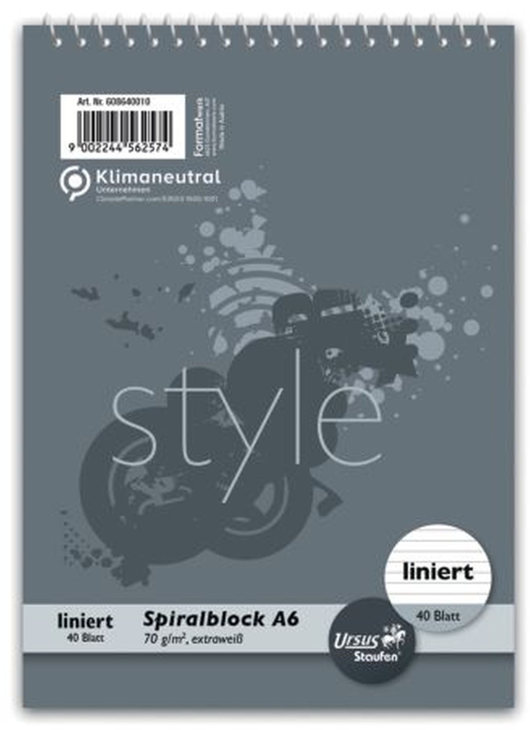 Spiralblock A6 40 BL liniert