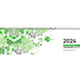 Zettler 602467 Tischquerkalender 146 - 1 Woche / 1 Seite, 30 x 10 cm, grün