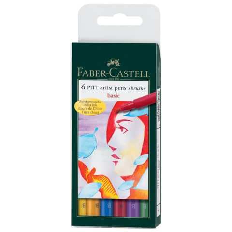 Faber-Castell 167103 Tuschestifte PITT Basic VE5