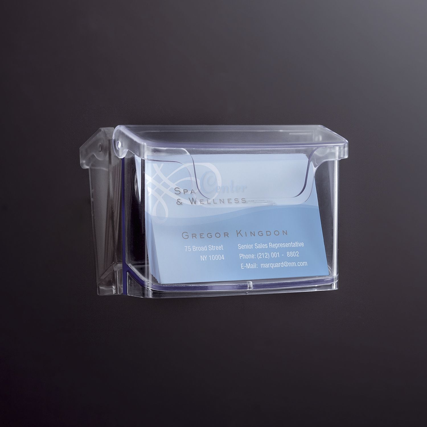 Sigel® Modisch Outdoor-Visitenkartenhalter acrylic -96x60 mm,60 Karten,glasklar
