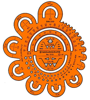 Standardgraph 1310F Abrundungsschablone