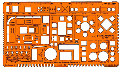 Standardgraph 7301 Architekt-Werkplanschablone II