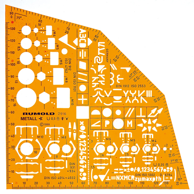 Rumold 2916 Ausbildungs-Schablone Metall