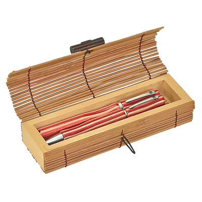 Ecobra 850124 Bambus-Etui, viereckige Form