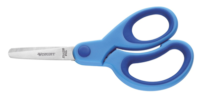 WESTCOTT E-2158100 Softgrip Bastelschere 13cm rund blau 