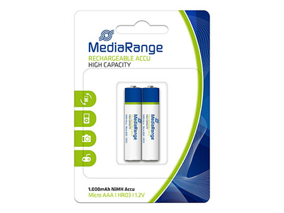 MEDIARANGE AKKU MICRO BATTERIEN 2er PACK