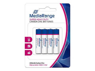 MEDIARANGE SUPER HEAVY DUTY BAT 4er PACK