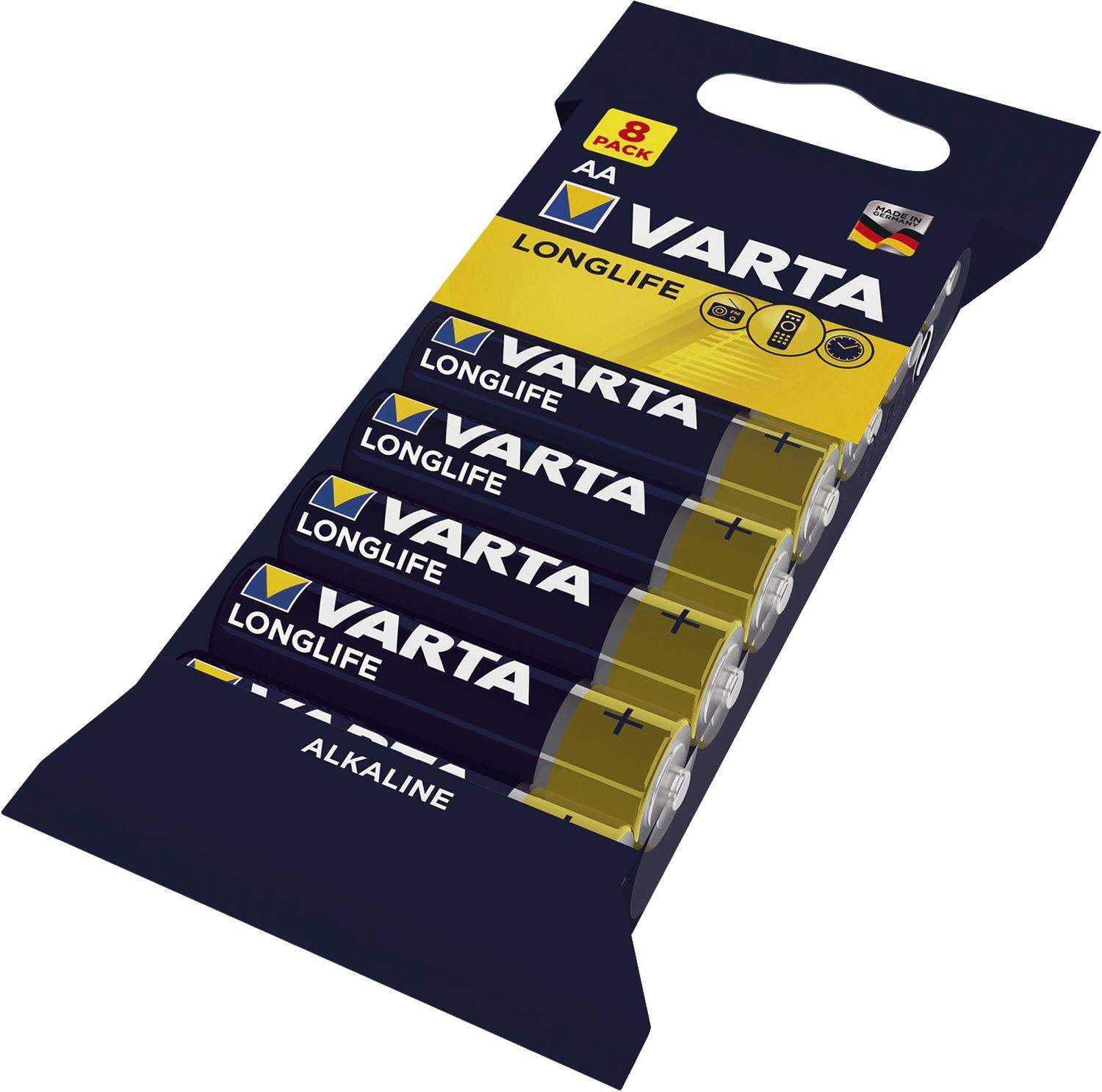 VARTA Batterien Longlife 8-er Pack - Mignon/LR06/AA, 1,5 V