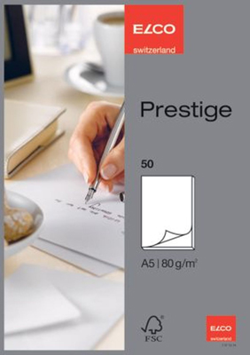 Briefblock Prestige A5 50Bl blanko weiß