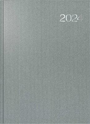 Rido Buchkalender Modell Conform - 1 Tag / 1 Seite, A4, Kunststoff, silber metallic